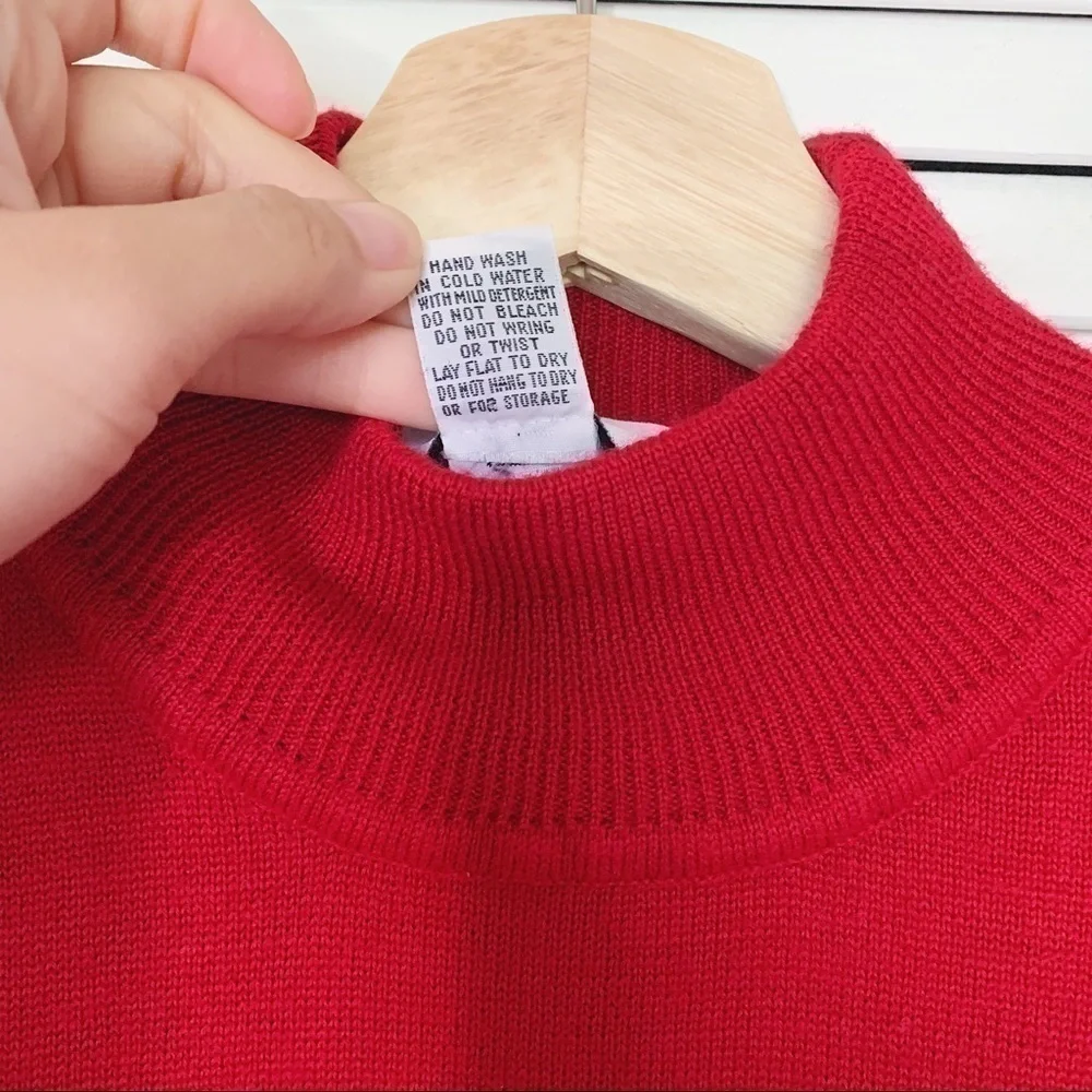 Koret Wool Blend Red Turtleneck Pullover Sweater M​​​​​​​​​​​​​​​​​​​​​​​​​​​​​​